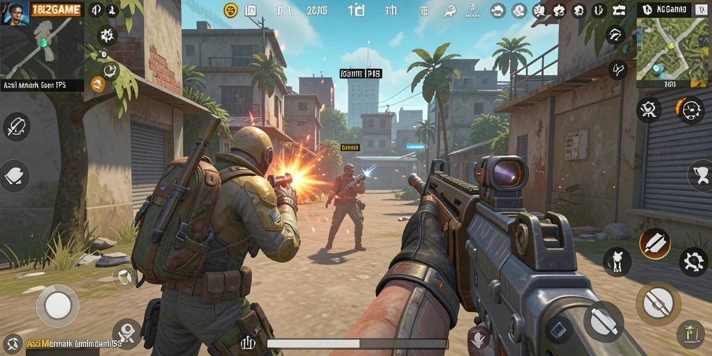 Tangkapan layar utama <strong>182GAME</strong> menampilkan aksi mendebarkan dalam gameplay TPS.