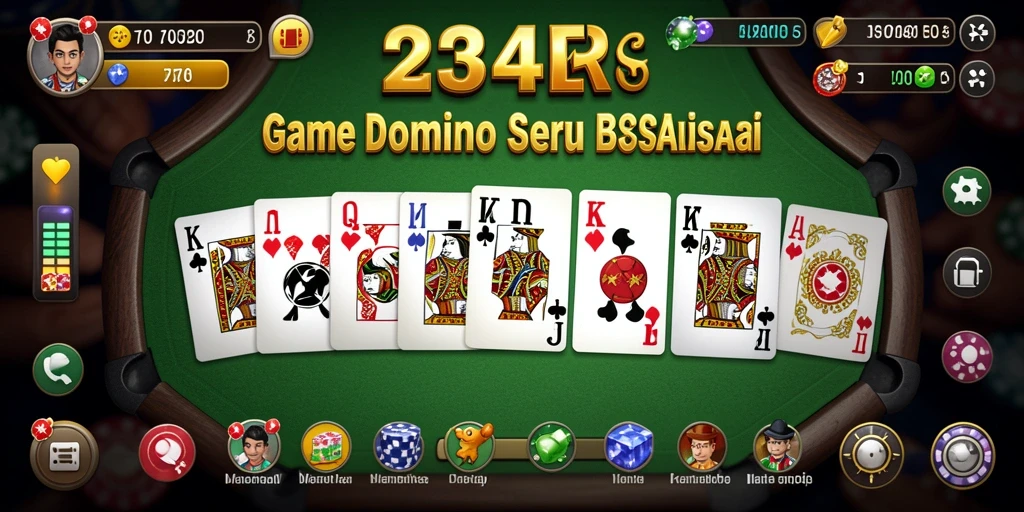 Tampilan gameplay seru dalam 234E, permainan Domino yang menyenangkan.