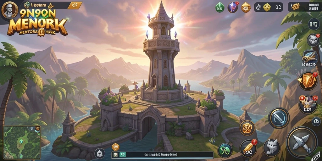 Gameplay seru 9N9N dengan pertahanan menara yang strategis.