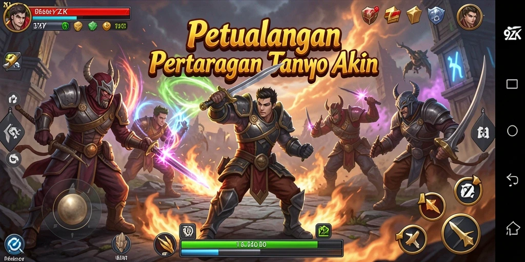 Tampilan gameplay seru dan penuh aksi di 9ZK.