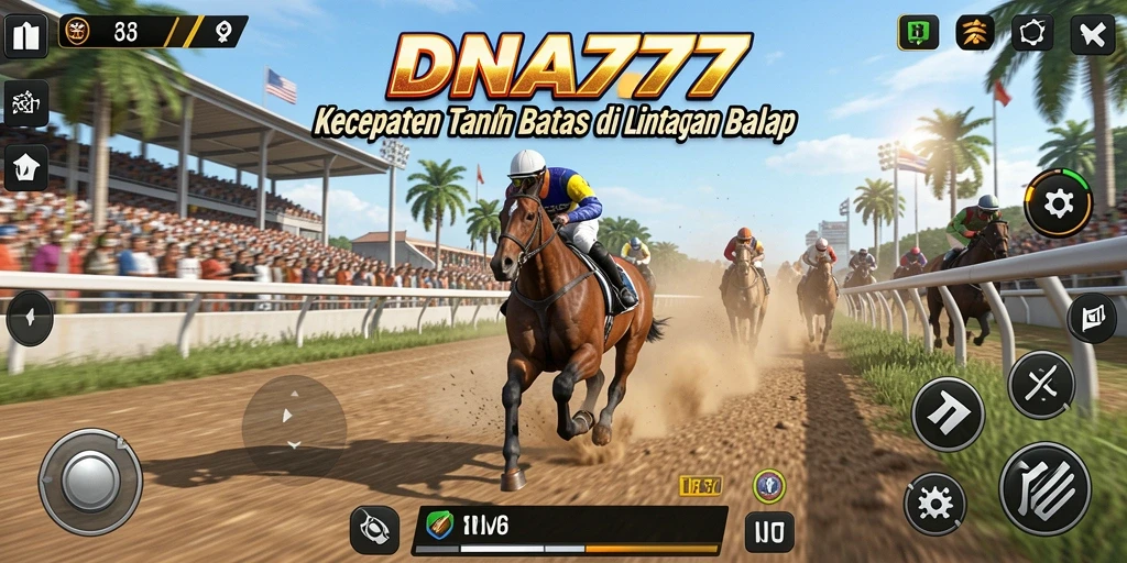 Tampilan gameplay balap yang seru dan mendebarkan dari DNA777.