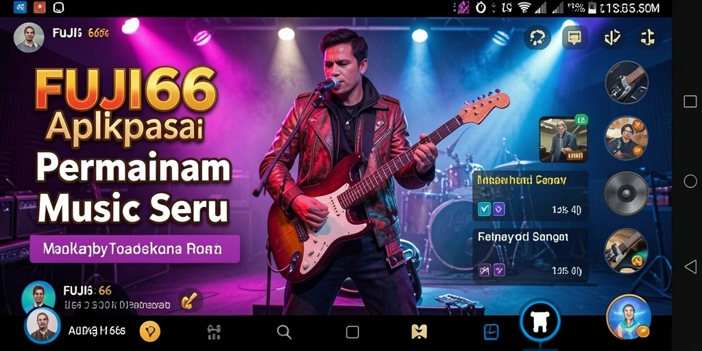 Tampilan screenshot FUJI66 menunjukkan gameplay seru dengan irama musik.