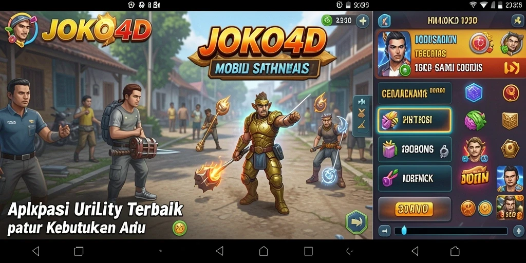 Tampilan antarmuka aplikasi JOKO4D yang modern dan intuitif.