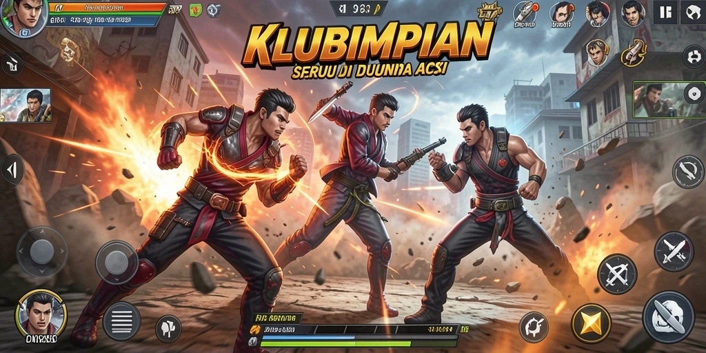 Tampilan gameplay seru dari KLUBIMPIAN yang bikin adrenalin tinggi.