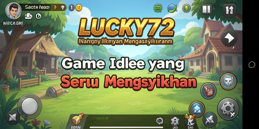 Screenshot gameplay LUCKY72 dengan suasana Idle yang menenangkan.