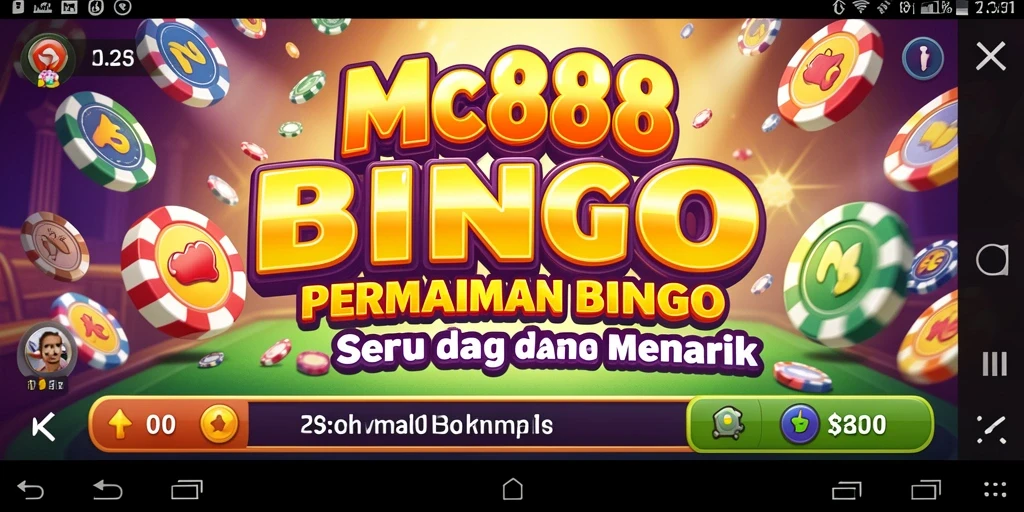 Screenshot utama MC888 yang menunjukkan gameplay Bingo yang mengasyikkan.