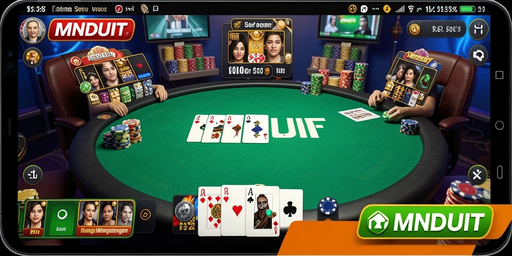 Tampilan menarik dari gameplay Poker MNDUIT yang seru.