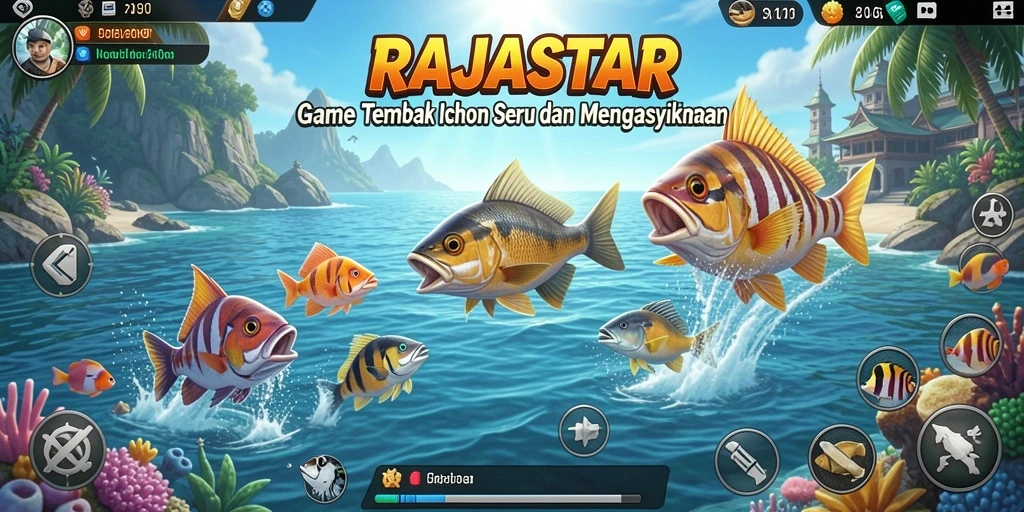 Tampilan gameplay RAJASTAR yang seru dan penuh aksi Tembak Ikan.