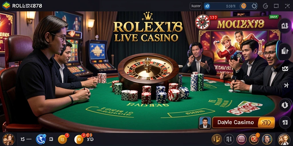 Tampilan gameplay seru dari aplikasi Live Casino ROLEX878.