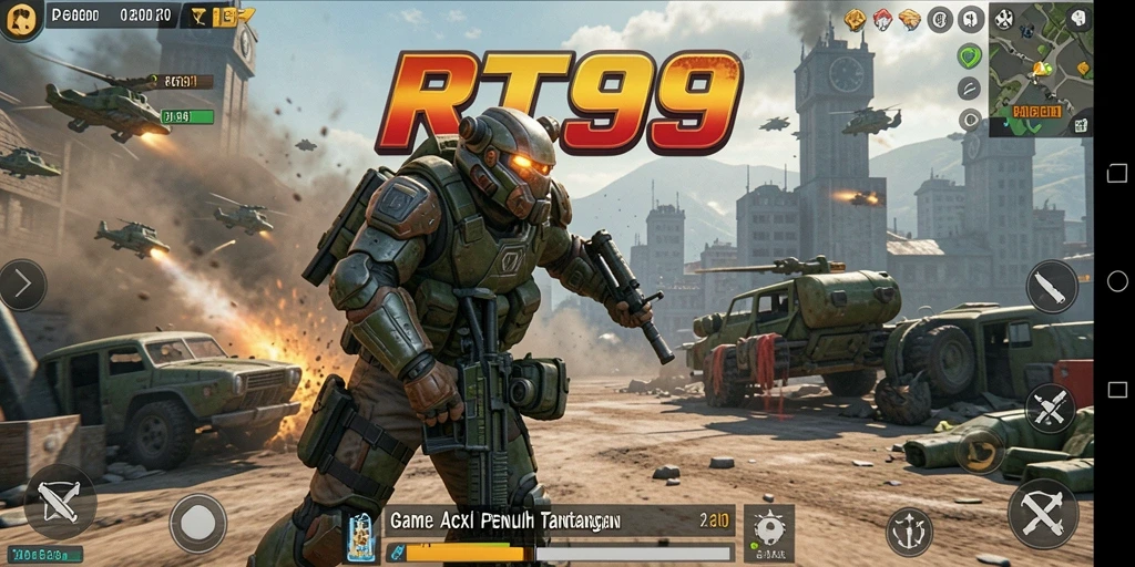 Tangkapan layar menampilkan aksi mendebarkan dari RT99.