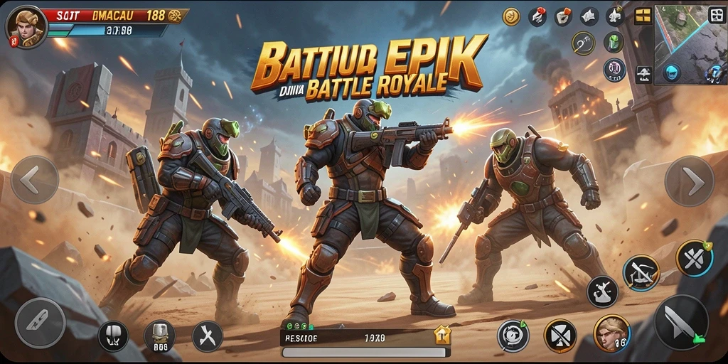 Screenshot gameplay SLOTMACAU188 menunjukkan aksi pertarungan yang seru.