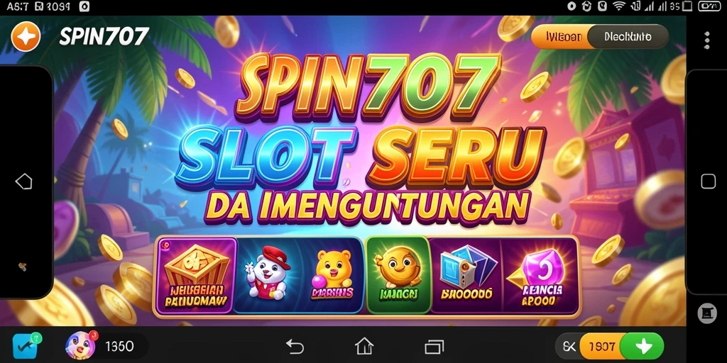 Screenshot SPIN707 menampilkan momen mendebarkan saat gulungan berputar.