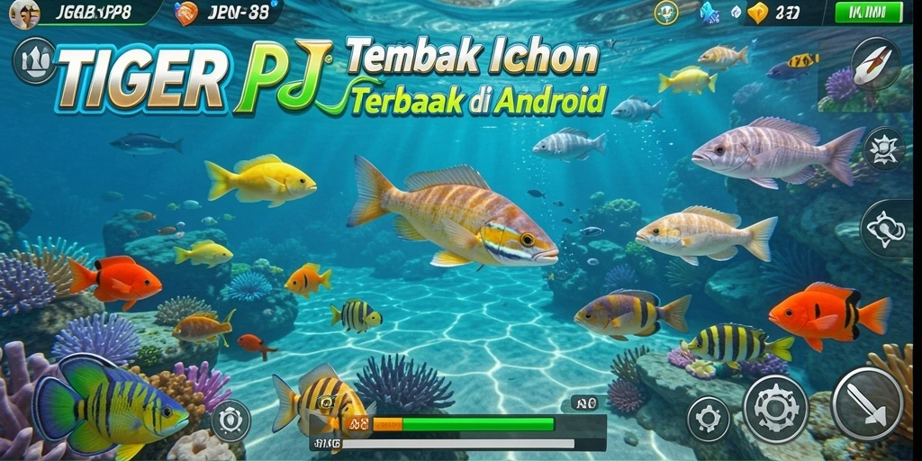 Screenshot gameplay TIGERJP88 menunjukkan aksi menembak ikan yang seru.
