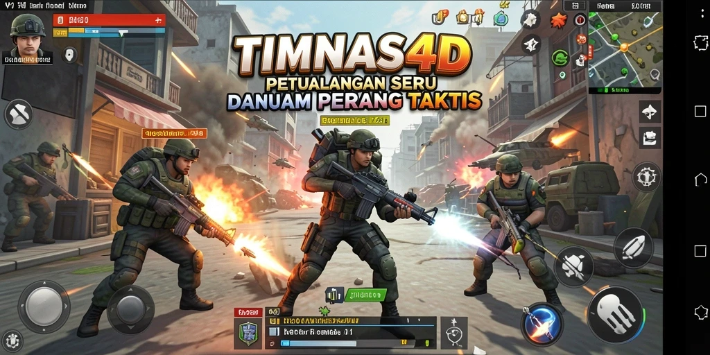 Tangkapan layar TIMNAS4D menampilkan aksi tembak-menembak yang intens.