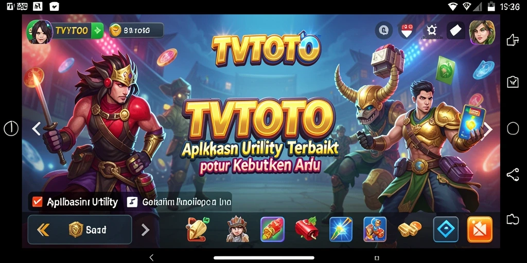 Tampilan utama TVTOTO yang menunjukkan fitur Utility yang mudah digunakan.